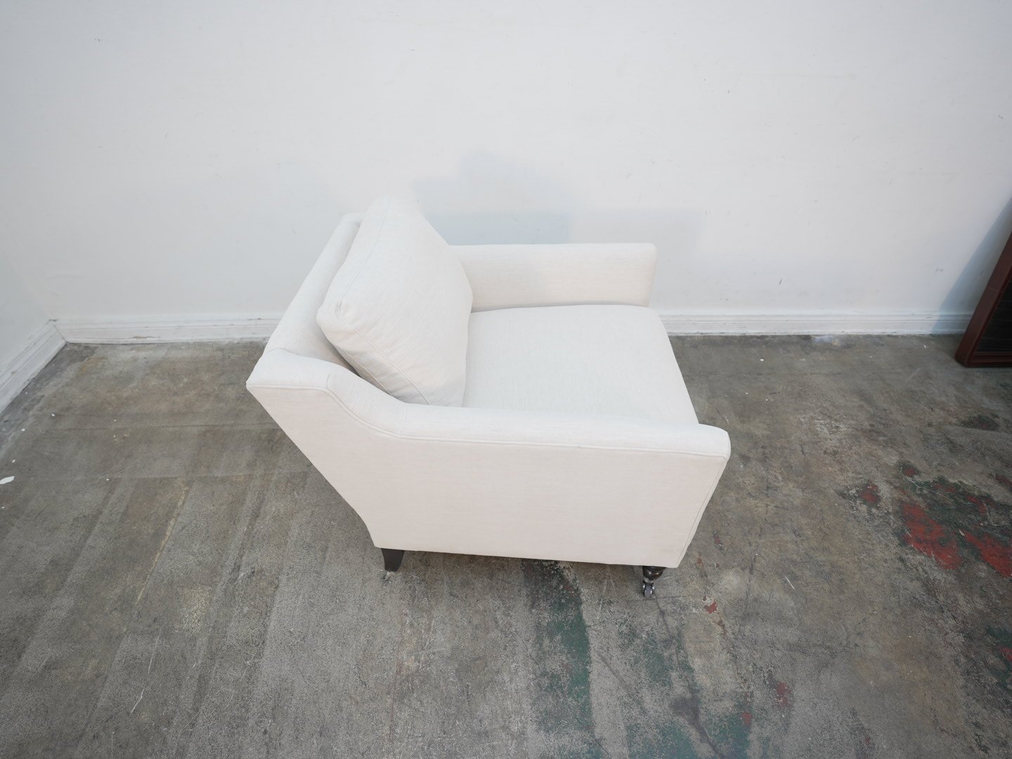 Restoration Hardware Luke Luxe Leather Swivel Chair in Pewter (We